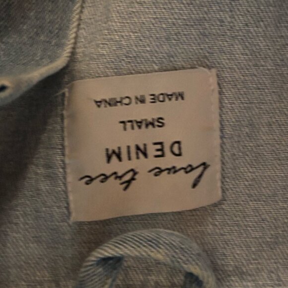 Womens Denium Jacket Distressed Aesthetic Trendy - Picture 3 of 3